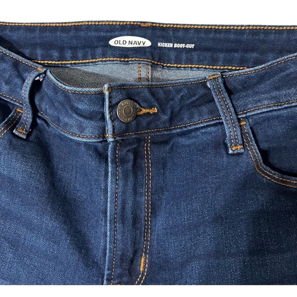 Old Navy Kicker Bootcut Jeans Womens Size 10 Long Dark Wash Denim Pants - Picture 5 of 7